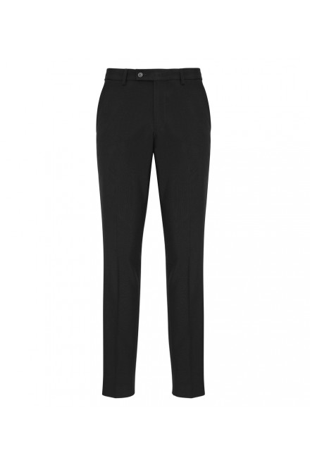 Slim Fit Flat Front Pant (Black)