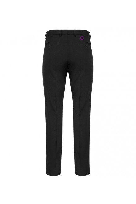 Slim Fit Flat Front Pant (Black)