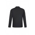 Long Sleeve Crew Pique Polo Top (Charcoal)